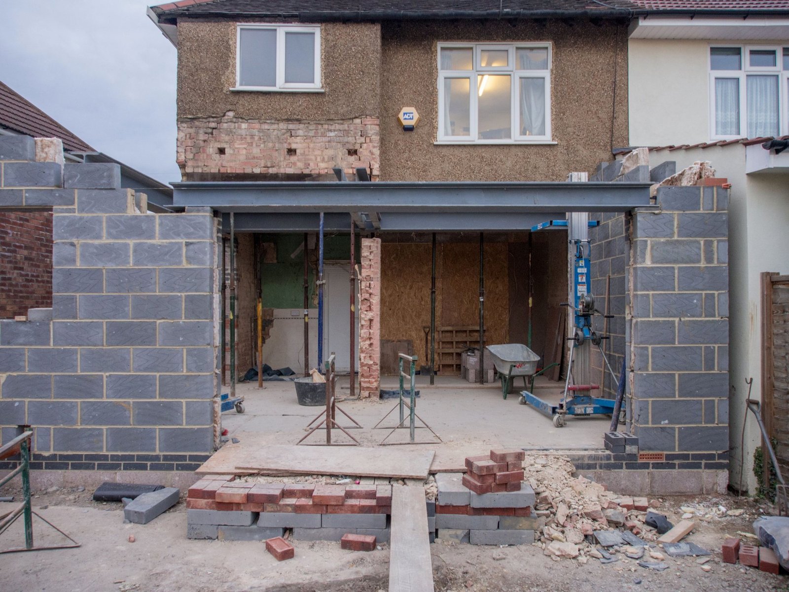 House extension under construction